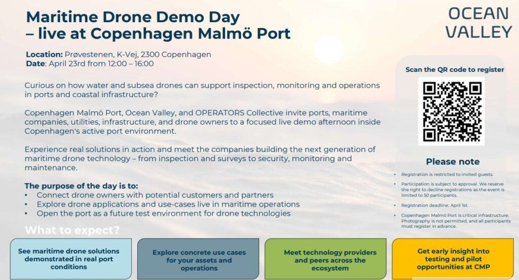 Maritime Drone Demo Day– live at Copenhagen Malmö Port